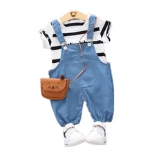 Summer Kids Fashion Clothes Children Boys Girls Striped T-shirt Overalls 2Pcs/Set Baby Cotton Clothing Sets Toddler Tracksuits Summer Kids Fashion Clothes Children Boys Girls Striped T-shirt Overalls 2Pcs/Set Baby Cotton Clothing Sets Toddler Tracksuits
