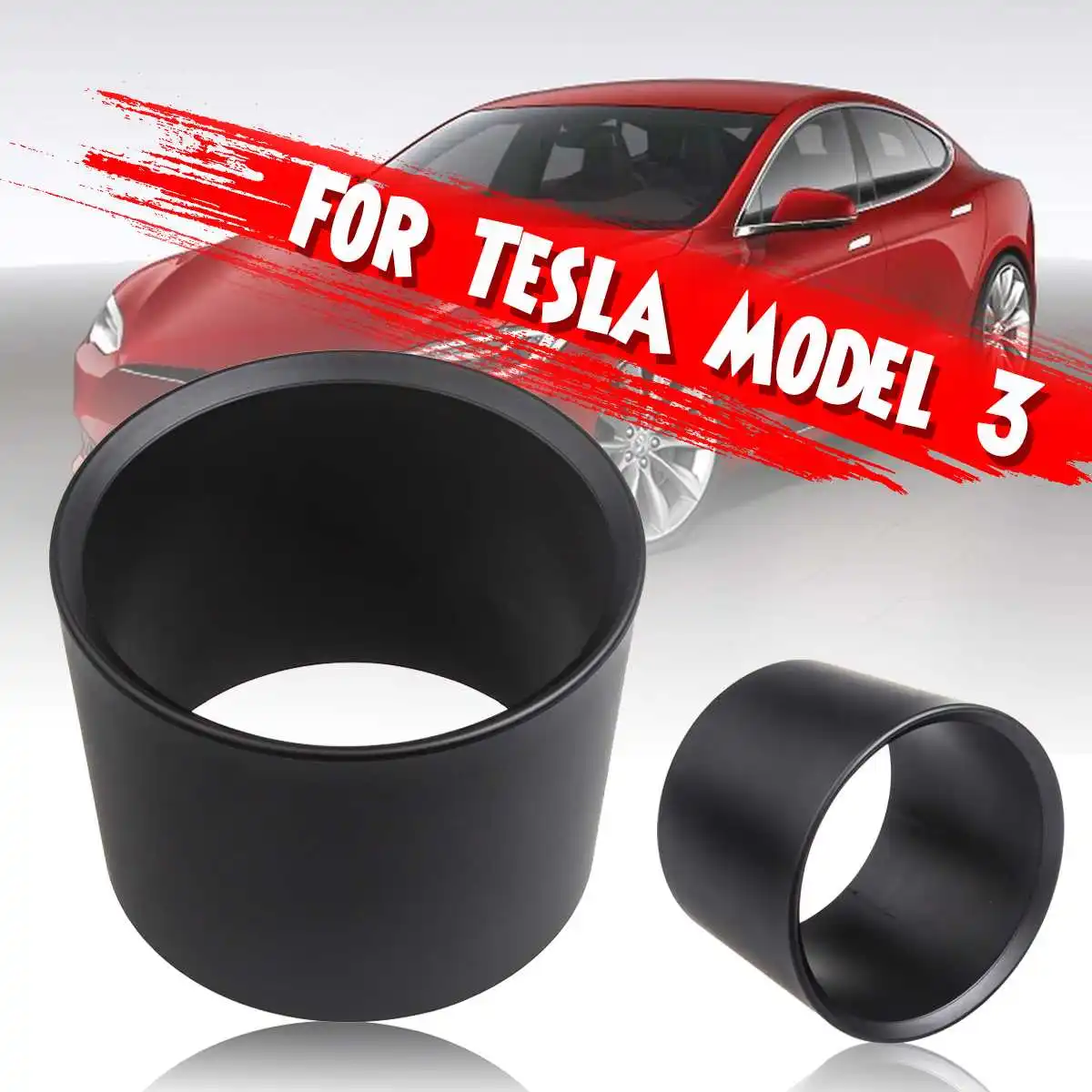 

1/2 Pcs ABS Car Drink Holder Water Cup Holder Cover Insert Expander Adapter for Tesla Model 3
