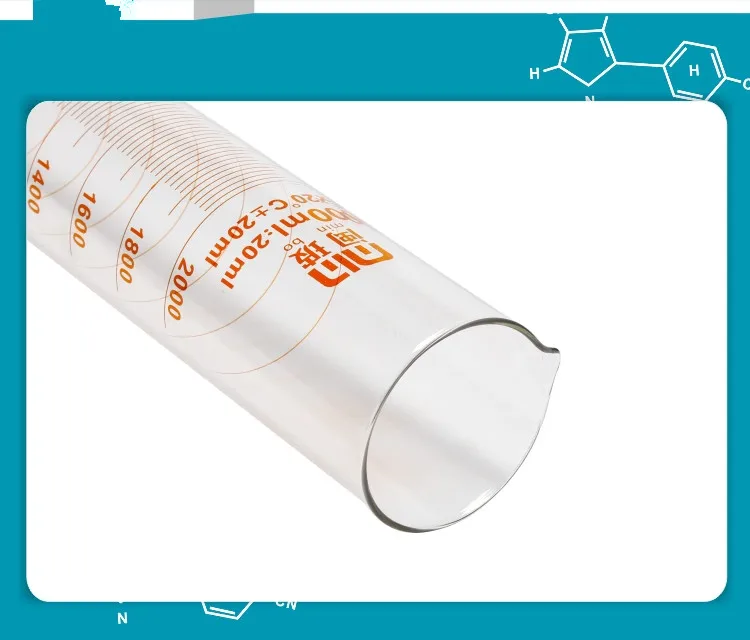 500ml 1pc/pack Profession Glass graduated cylinder with ground-in stopper Lab Spout Measure Chemistry Measure Tool