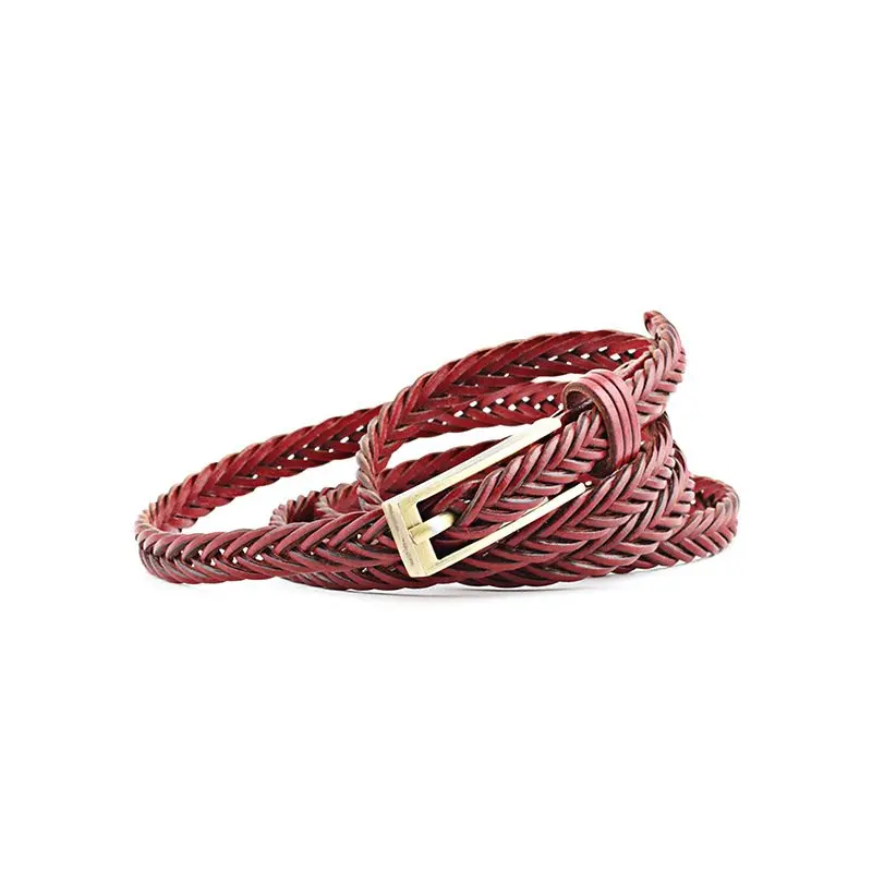 

Vintage Chic Woven Belt Women Fashion Elegant PU Leather Waistband Clothing Accessories High Quality Simple Braided Waist Belts