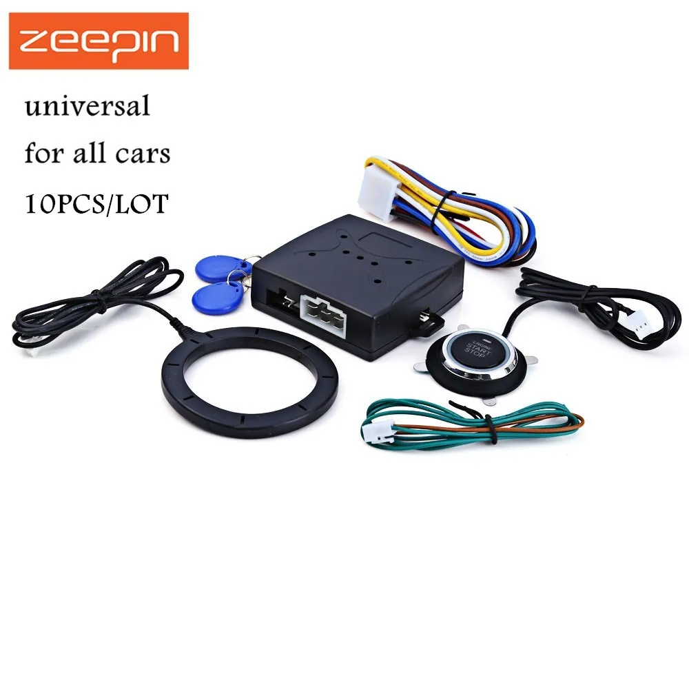 

10pcs/Lot Car Alarm Engine Push Start Button RFID Lock Ignition Starter Keyless Entry Start Stop Immobilizer Anti-Theft System