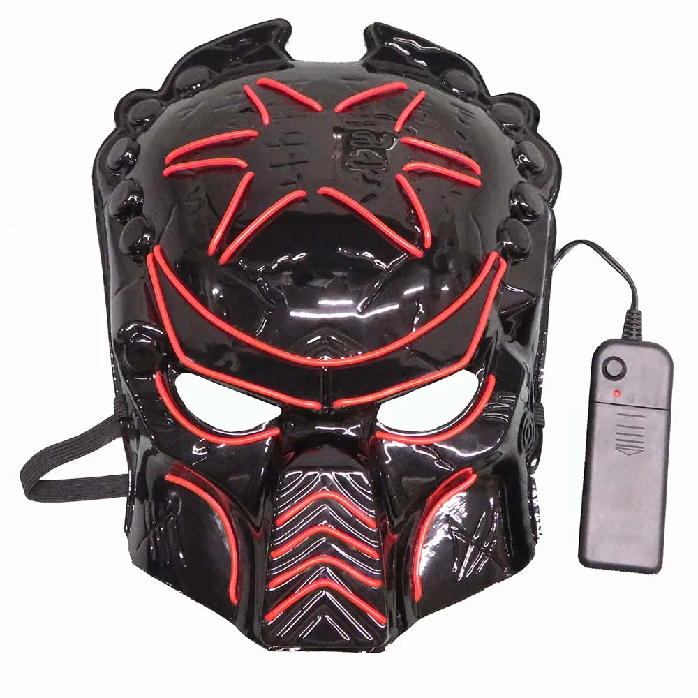 

Halloween LED Luminous Mask EL Mask the Predator Cosplay Costume Halloween Mask