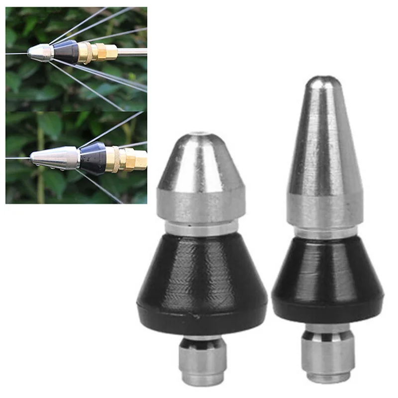 

2PCS 1/4'' Quick Plug Drain Sewer Cleaning Jetter Spray Nozzle Pressure Washer Suitable For Pipe Cleaning Machine