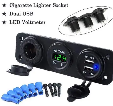 

Cigarette Lighter Socket Splitter 12V-24V Dual USB 4.2A Charger Power Adapter Outlet Allows Charge 2 USB Devices Simultaneously