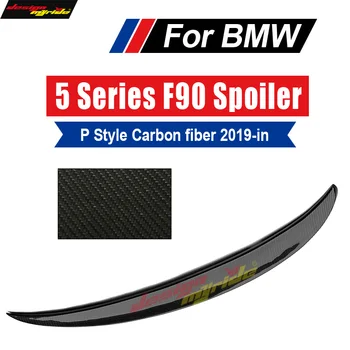 

F90 Rear Spoiler wing Tail M5 Rear Trunk Spoiler Wing For BMW M5 F90 Rear Trunk Spoiler Wing Tail P Style Carbon Fiber 2019-in