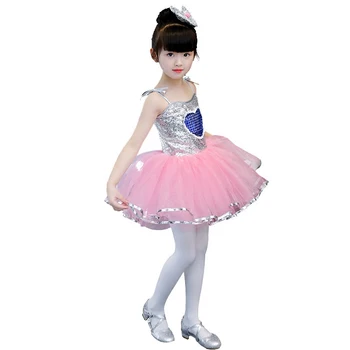 

Songyuexia New Children'S Performance Costume Sequins Princess Tutu Sling Gauze Skirt Children'S Dancewear Tutu Skirt