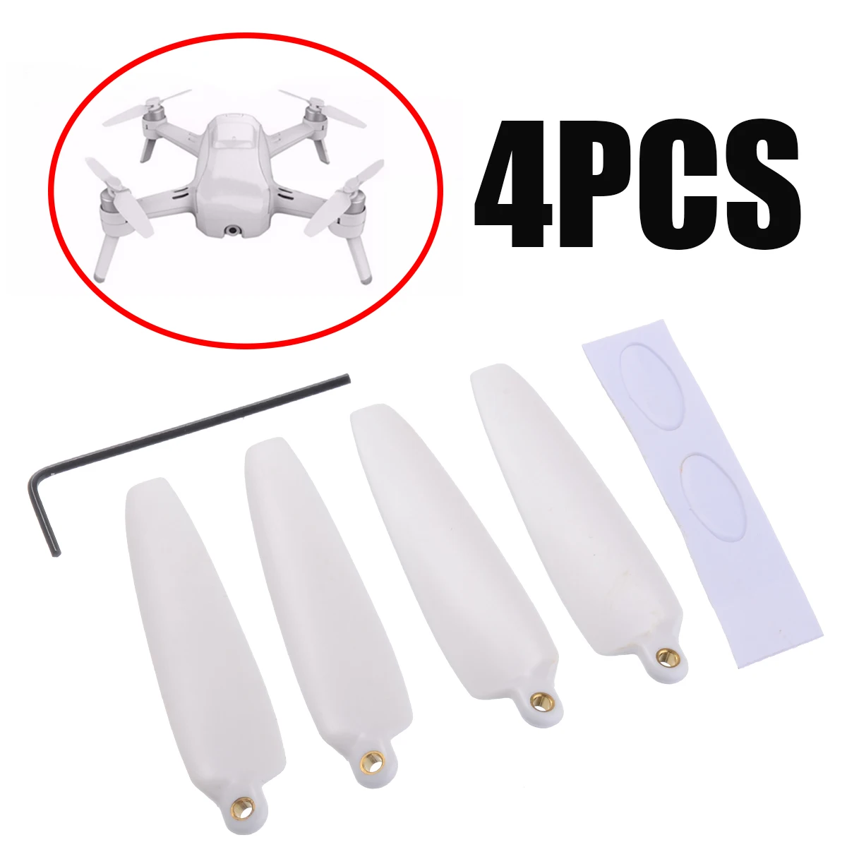 New Arrival 4Pcs/set White Propellers Props Replacement Kit For Yuneec Breeze Flying Camera Drone 4K