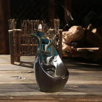 

Ceramic Backflow Incense Burner Waterfall for Living Room Decorations Aromatherapy Diffusers Ornament Home Decor