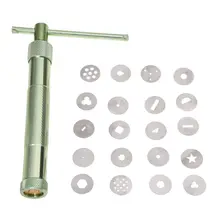 Ceramic Clay Extruder Gun Sculpture Tool Koony Sugarcraft + 19 Disc