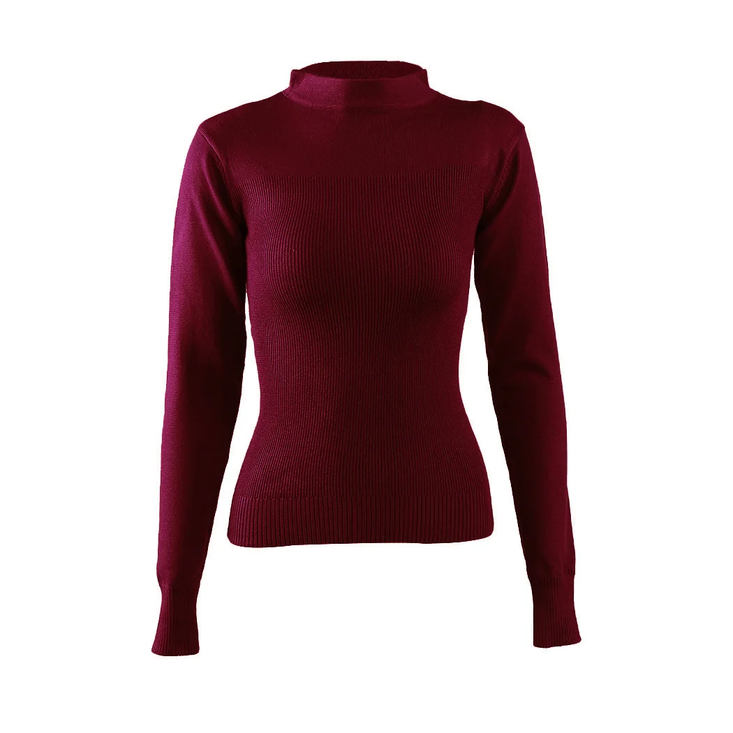 Ladies Knitted Turtleneck Sweater Women Autumn Winter Long Sleeve High Elasticity Soft Female Pullover Casual Jumper Pull Femme | Женская