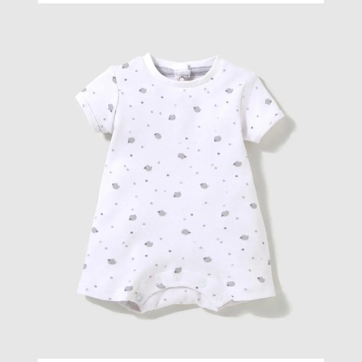 UNIT-UNISEX-COTTON-ROMPERS-PAJAMA NEWBORN UNIT SHORT WHITE |