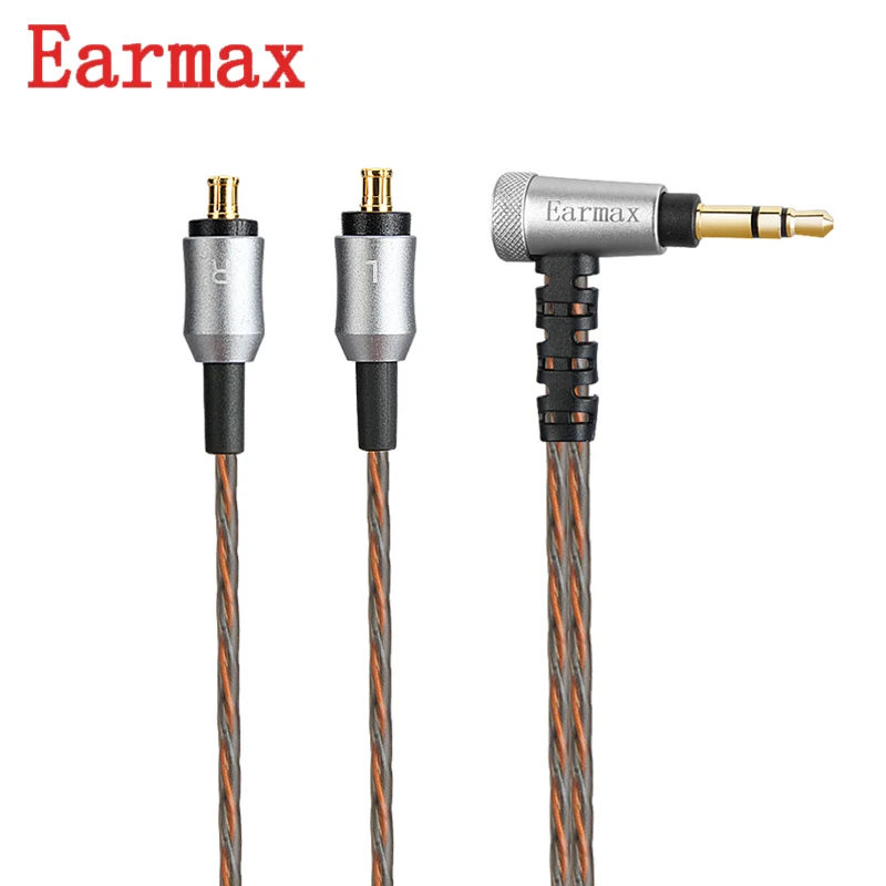 Earmax 213A кабель для наушников 3 5 мм разъем OCC с серебряным покрытием провод HIFI аудио
