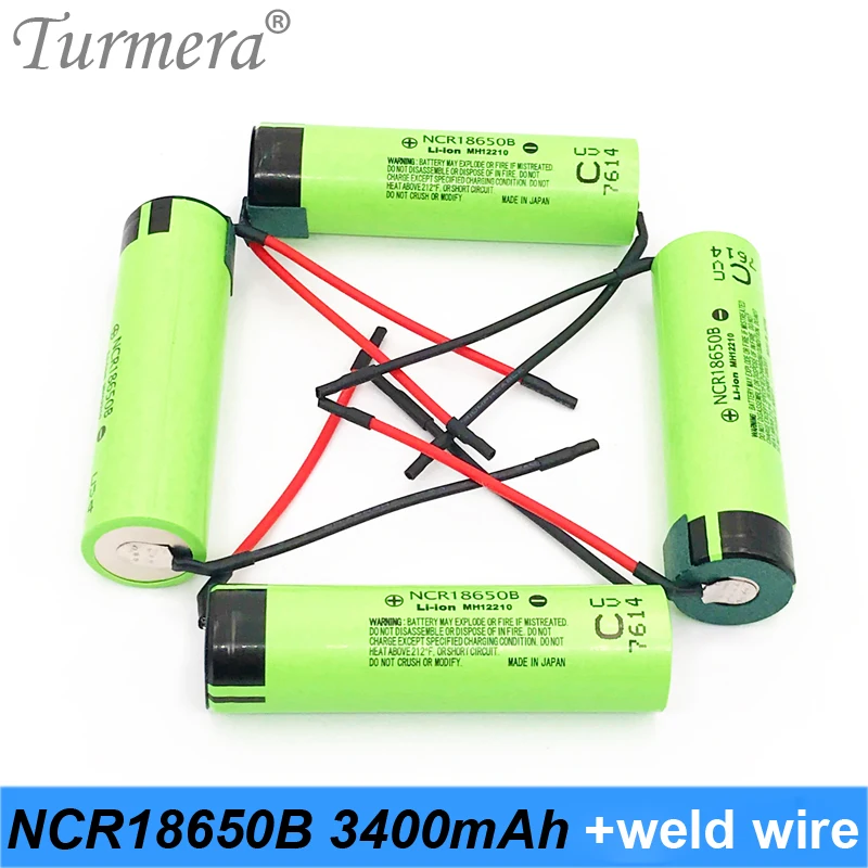 ncr18650b 18650 3400mah аккумулятор 3,6 v сварочный провод Аккумулятор для шуруповерта и power bank turmera