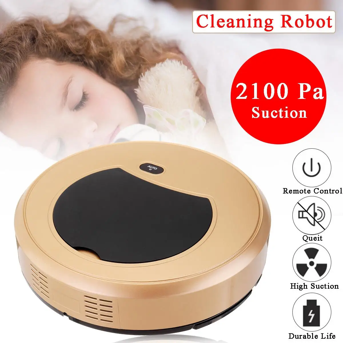 

4 IN 1 Strong Suction Automatic Vacuum Smart Cleaning Robot Cleaner Sweeper Mop With Remote Control Sweeping USB Charger US Plug