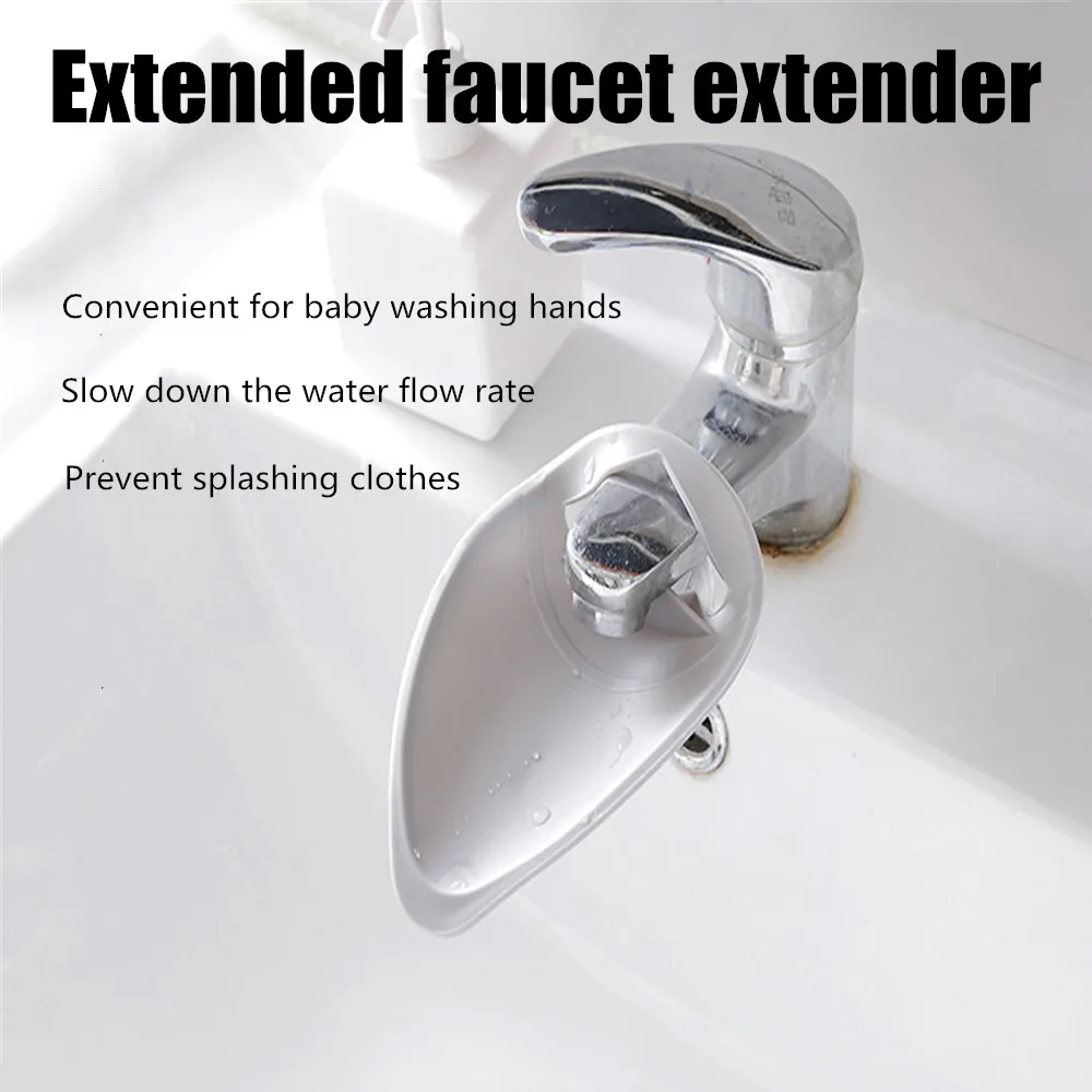 Silicone Faucet Extender Toddler Kids Water Reach Faucet Rubber Hand Washing Bathroom Accessorie Kitchen Gift