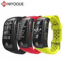 NIYOQUE Bluetooth gps трекер Smart Band IP68 Водонепроницаемый умный Браслет Шагомер сердечного ритма Фитнес Открытый Спорт браслет