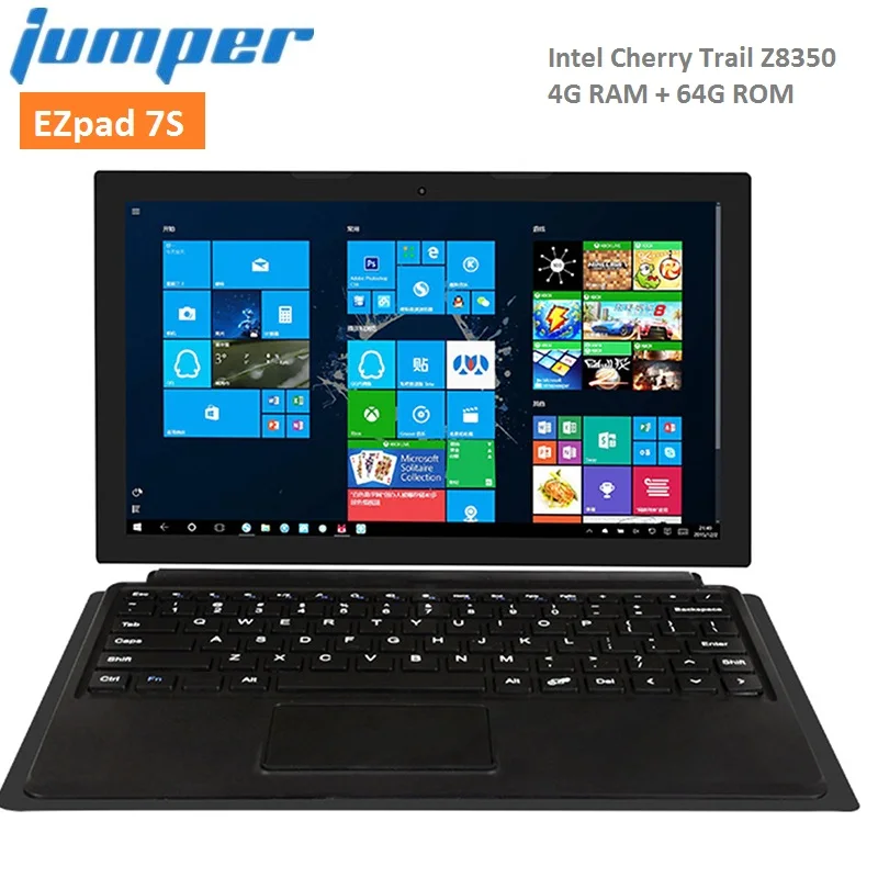 Джемпер Ezpad 7 s 2 в 1 планшеты PC 10,8 дюймов Intel Cherry Trail Z8350 окна 10 4 ядра Гб 64 Wi Fi Магнитная клавиатура с абсорбцией