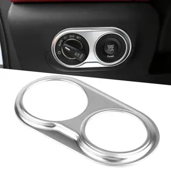 

Silver Chrome Car Interior Headlight Switch Button Trim Cover Frame for Maserati Levante 2017-2018 Car Accessories
