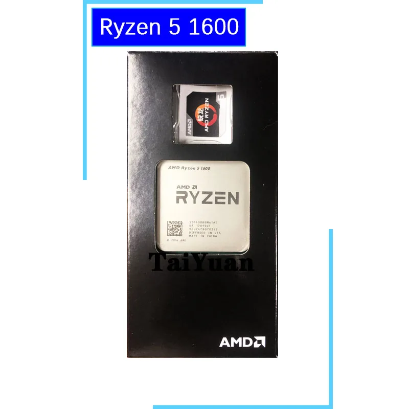 AMD Ryzen 5 1600 R5 1600 3,2 ГГц шестиядерный процессор Processoe YD1600BBM6IAE разъем AM4