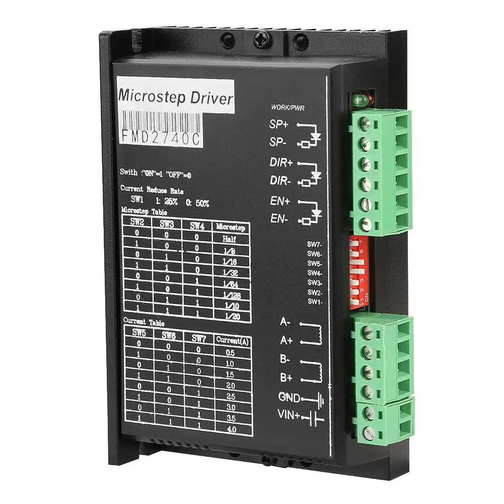 Новый FMD2740C CNC 2 фазный шаговый двигатель драйвер 50VDC 4A 128 Microstep высокое