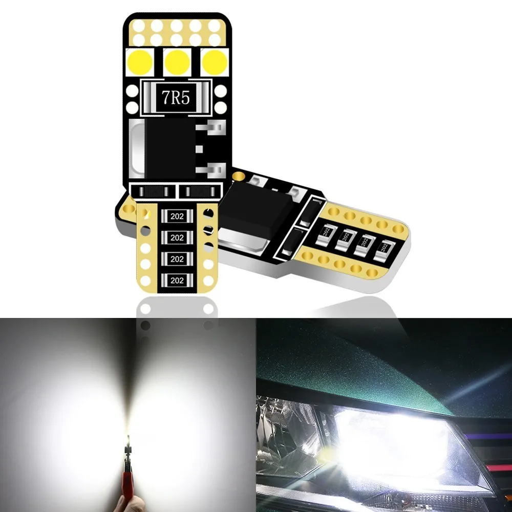 

1 Piece T10 Led Bulbs 168 501 W5w Led Canbus Lamp T10 Wedge 3030 6smd Interior Lights No Error Auto DC12V