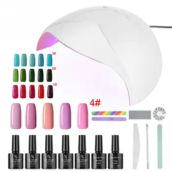 

UV LED Gel Nail Art Set 36W UV Gel Dryer Light TopBase Manicure Set a