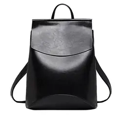 TFTP-модный рюкзак кожаный школьный рюкзак для девочек на одно плечо черная сумка