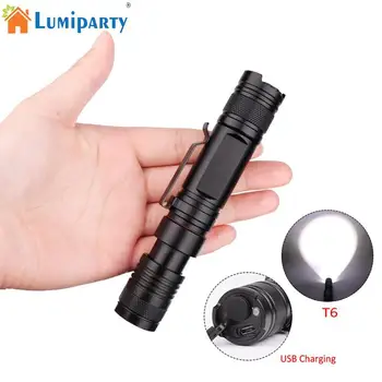 

Rechargeable LED Flashlight T6 Linterna Torch 18650 Battery Outdoor Camping Powerful 5Modes LED Zoom Flashlight(White Light)