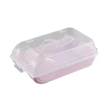 

1pc Anti-dust Shoe Storage Box Flip Large Transparent Plastic Thicken Dustproof Container Case Box for Family Use Women Men