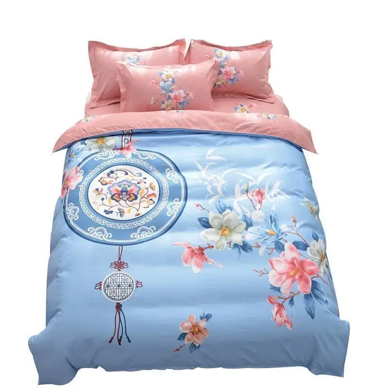 

Queen Bedding Couvre Lit Luxe Dekbedovertrek Lits-jumeaux Jogo Cotton Ropa Roupa De Cama Bed Linen Sheet And Quilt Cover Set