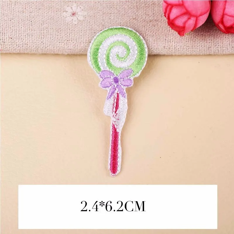 Punk Style Skull Patches Iron On 3D Diy Rose Umbrella Lollipop Embroidery Appliques Sewing Coat Hats Bags Badges Parches