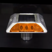 Квадратный алюминиевый светодиодный мигающий отражатель для кошачьей ржи на солнечной дороге с якорем