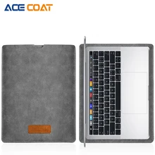 ACECOAT Jumbuck PU leather Sleeve Protector bags For Apple Macbook Air Pro Retina13 12 15 laptop Cover For Mac book 13.3 inch