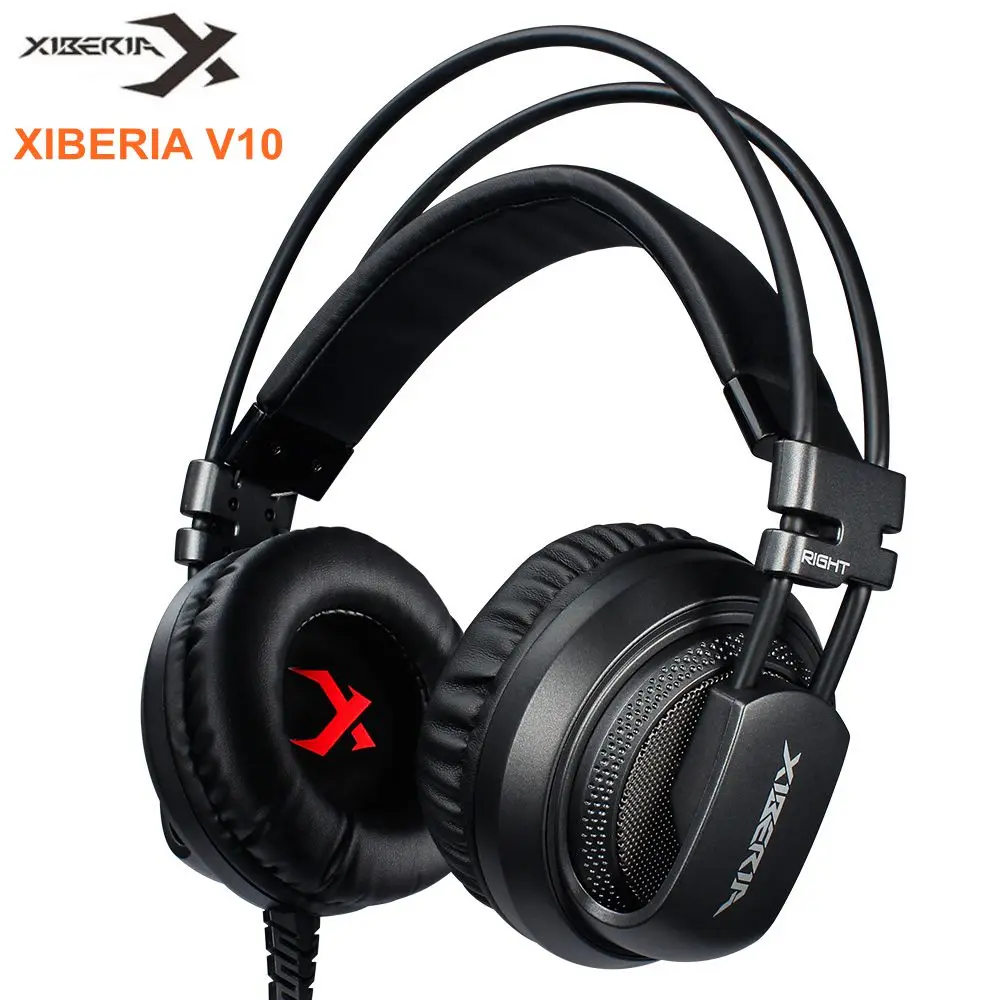 XIBERIA V10 накладная игровая гарнитура оголовье наушников С микрофоном вибрации