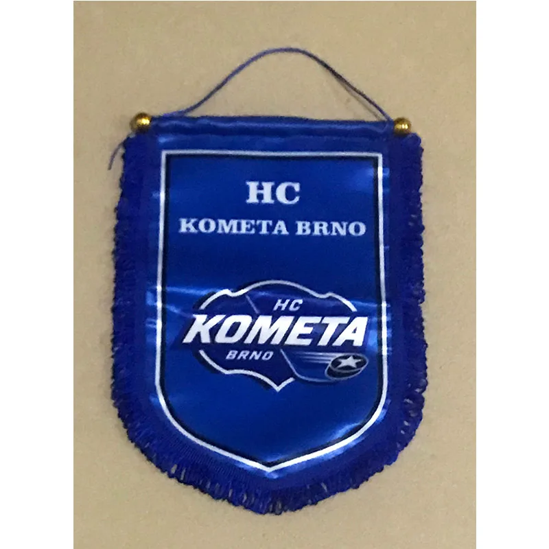 

Czech Republic HC Kometa Brno 30cm*20cm Size Double Sides Christmas Decorations for Home Hanging Flag Banner Gifts