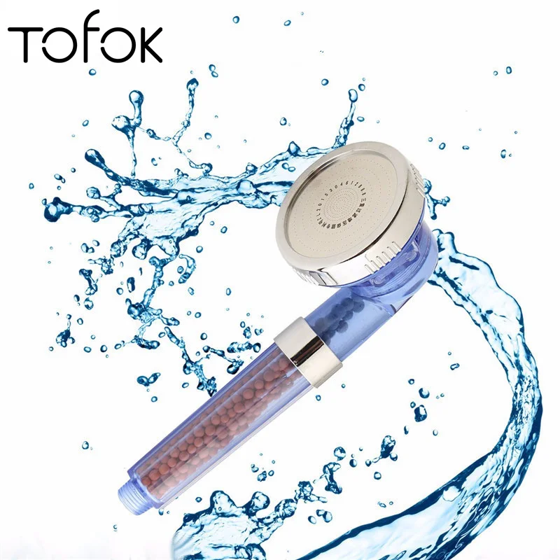 

Tofok Anion SPA Shower Head Handheld Bath Shower Set Sprinkler Filter Sprayer Nozzle For Bathroom Booster SPA Anion Water-saving