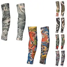Рукава татуировки летние солнцезащитные руки грелка унисекс УФ-защита наружные временные фальшивые татуировки рукава руки грелка рукава Mangas