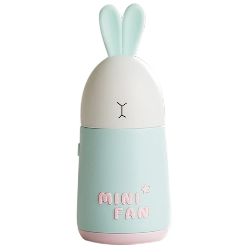 

Portable Handheld Fan Desktop Mini Fan Cute Cartoon Rabbit Ear Shape Fan Charging Fan