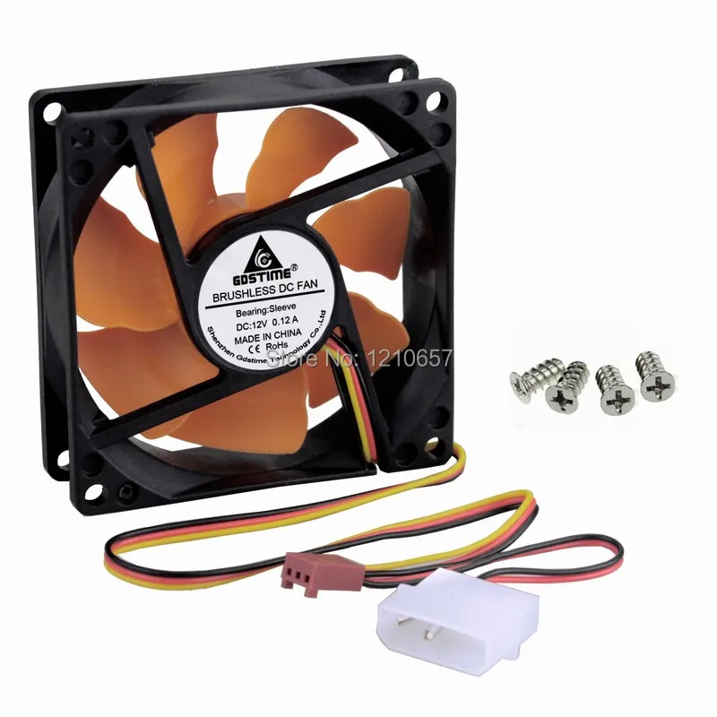 5Pieces lot 8CM Quiet Silent Cooling Fan 80mm 25mm DC 12V for PC
