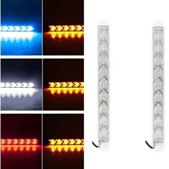 

Litake 2pcs Car Flexible DRL Switchback LED Strip Light Headlight Arrowhead Flasher Turn Signal Waterproof Lamp