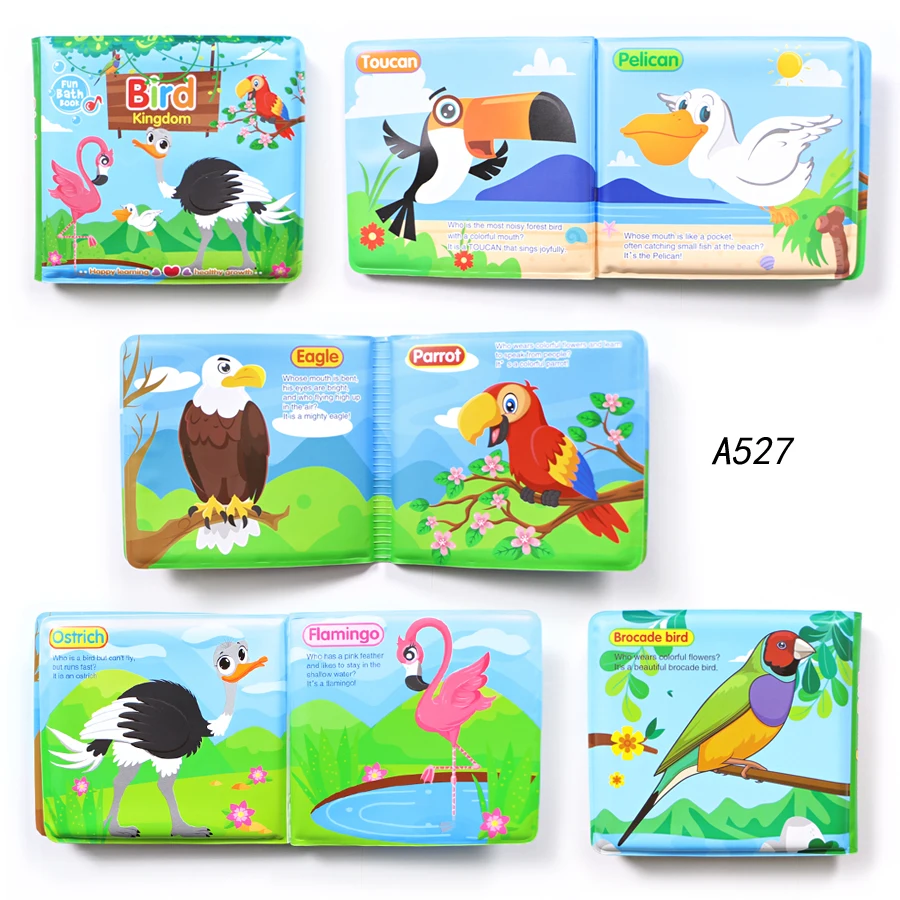 New Water Bath Book Bathing Toy Swimming Cognitive Floating Toys for Baby,10 Themes Bath Book Learning Animal Count Sports Toy 4