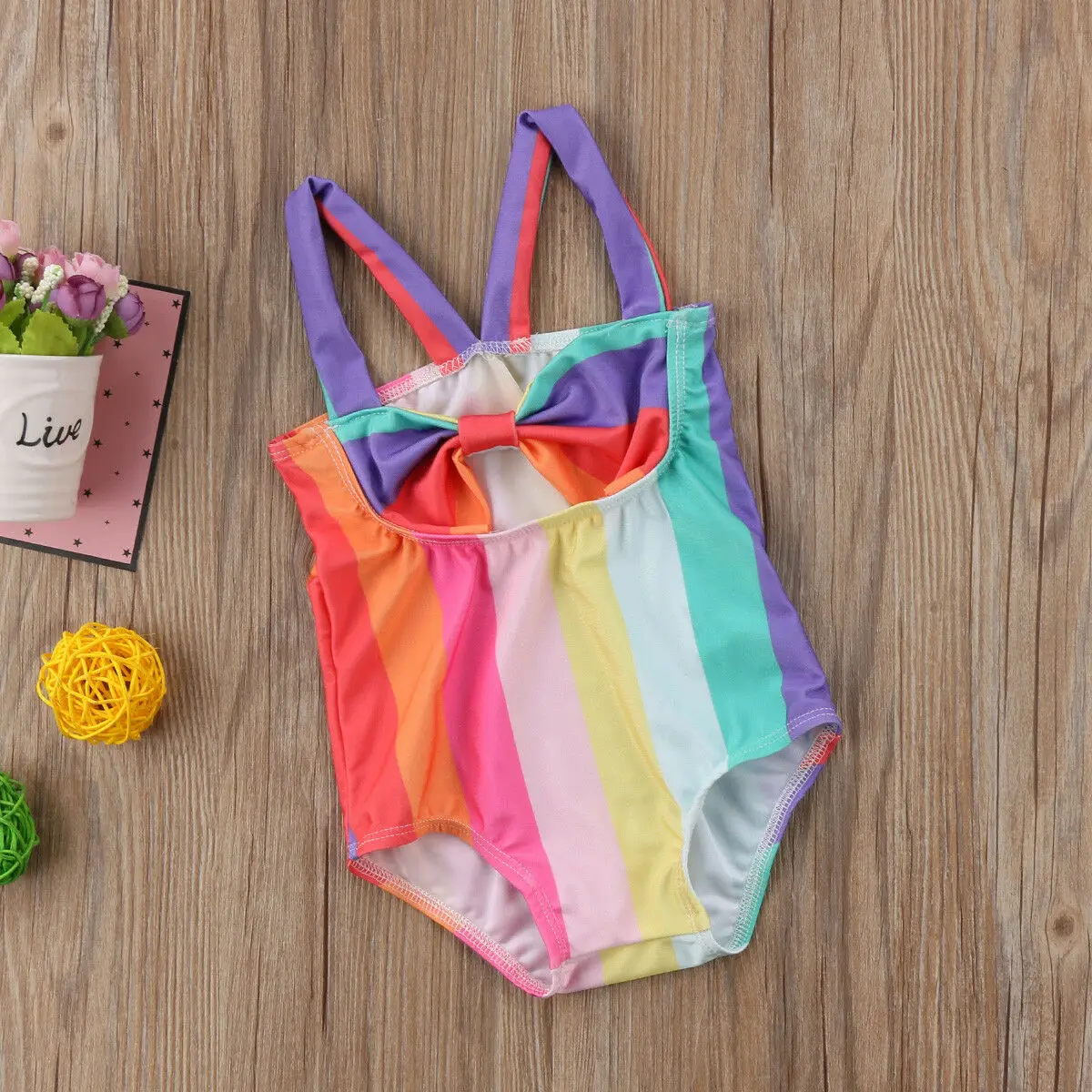 

Rainbow Toddler Kids Baby Girl Swimsuit Bikini Swimwear Bathing Suit Beachwear