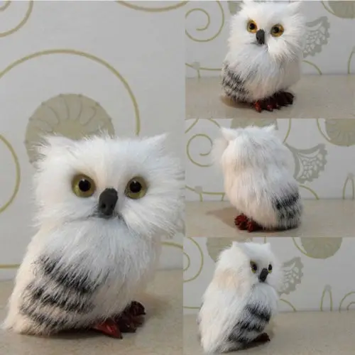 

2019 Realistic Hedwig Owl Toy Doll Simulation Model Plush Festival Gift Home Decor