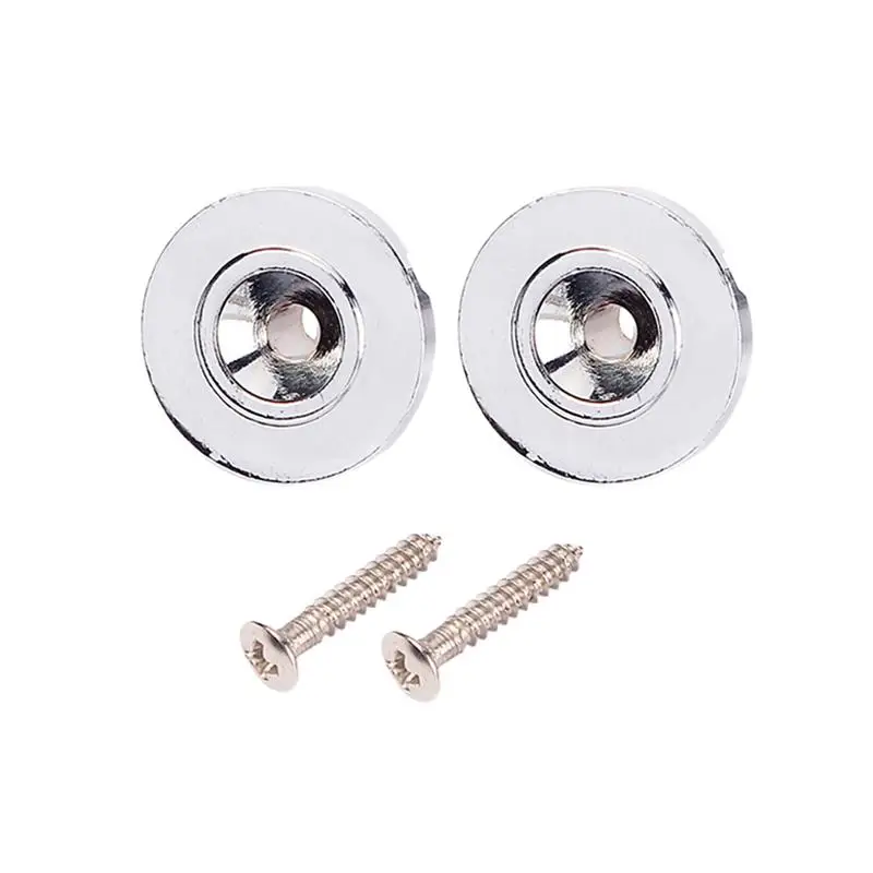 

2pcs Guitar Steel Roller String Trees String Retainer String Guide with Screws for Bass Guitar Parts Replacement