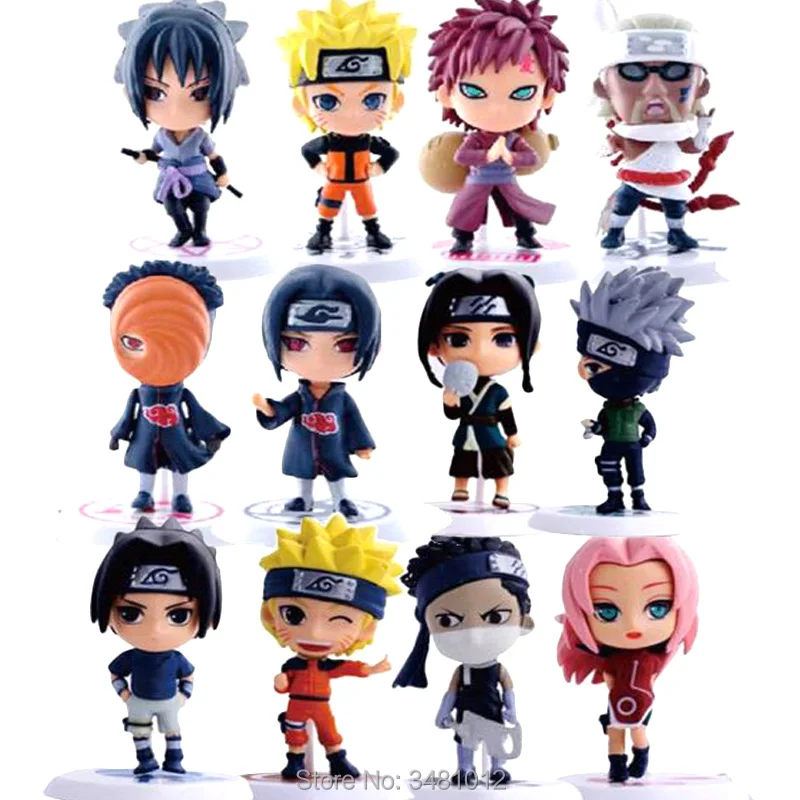 Саске Аниме ПВХ фигурки Набор Kakashi Sakura Itachi Obito фигурка Гаара Убийца Б Хаку