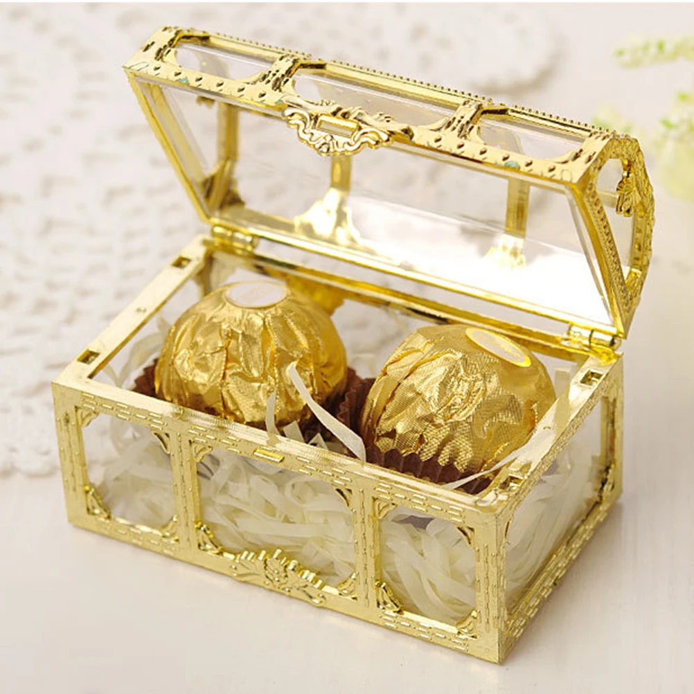 12 шт. 9x5,2x5,5 см творческий Пластик Свадебная коробочка для сладостей Винтаж конфеты Коробки шоколадный подарок коробки для угощений сувенир для свадебной вечеринки