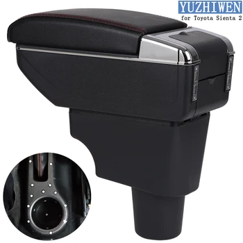 

For Toyota Sienta Armrest Box Sienta 2 Universal Car Central Armrest Storage Box cup holder ashtray modification accessories