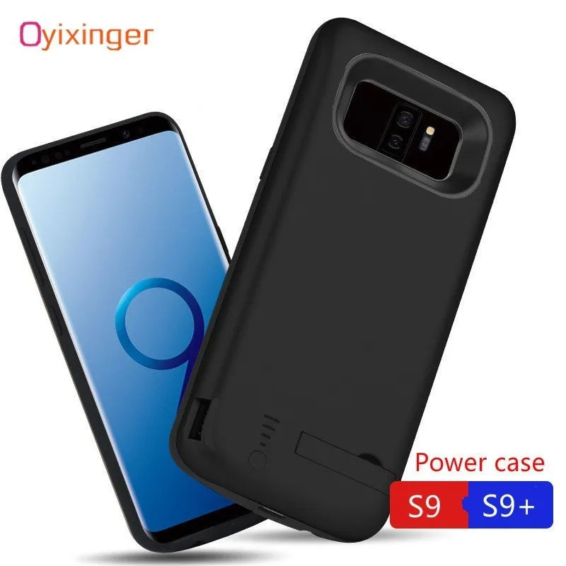 

OYIXINGER New Power Cases For Galaxy S9Plus Power Bank Battery Charger Case For Samsung Galaxy S9 Plus Battery Case With Holder