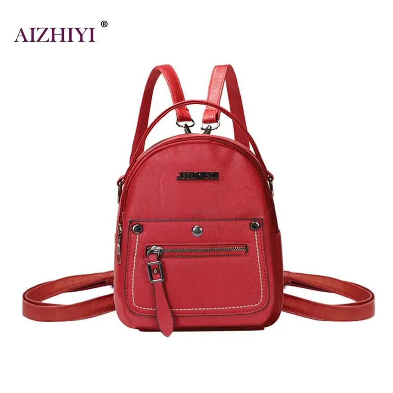 

Fashion Woman Backpacks 2018 Mini PU Leather Backpack Female Solid Color Bookbag Gift Backbag Backpack Schoolbag For Girls