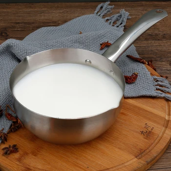 

Diameter 18cm/20cm/22cm Nonstick Stainless Steel Saucepan Gravy Mixture Milk Pan with Handle Home Cooking Kitchenware